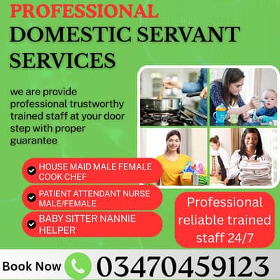 PROFESSIONAL MAID BABY SITTER PATIENT ATTENDENT COOK HELPER CHEF NURSE