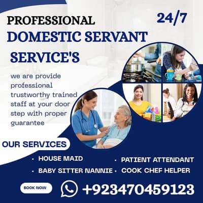 PROFESSIONAL MAID BABY SITTER PATIENT ATTENDENT COOK HELPER CHEF NURSE