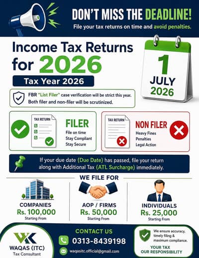 Apni Income Tax Return file karwae 25,000 ki panelty se bachen