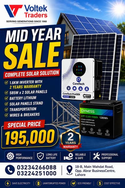 1.6KW Solar System Complete Package| 2-Year Warranty | Premium Quality