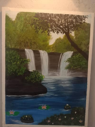 beautiful hand painted landscape painting
