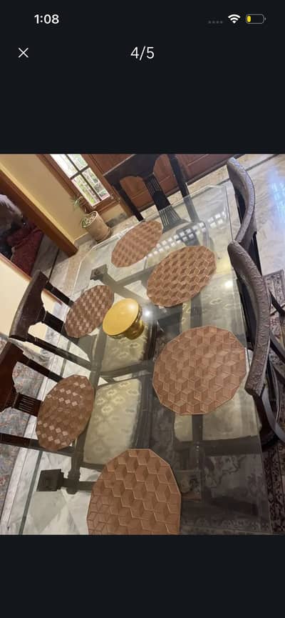 Sheesham wood 6 seater dining