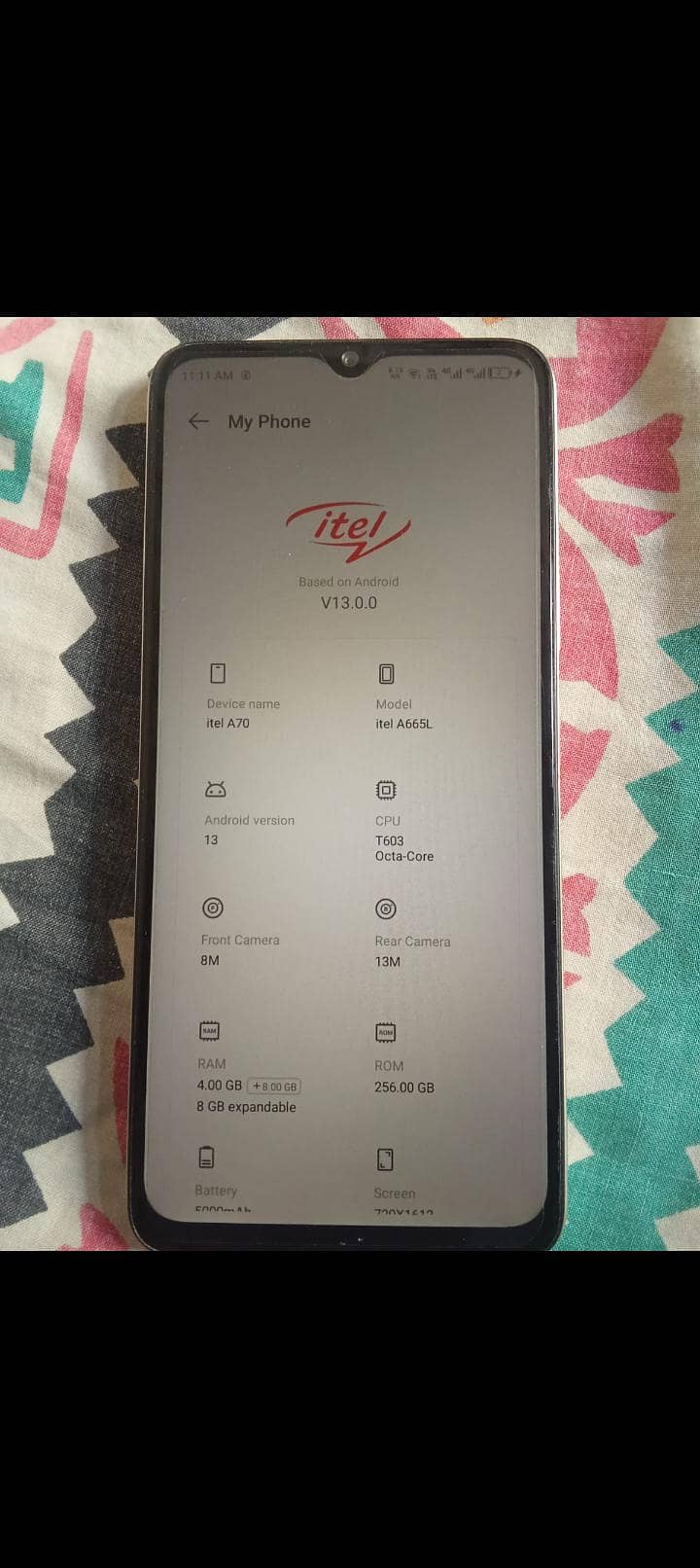 Itel A70 3