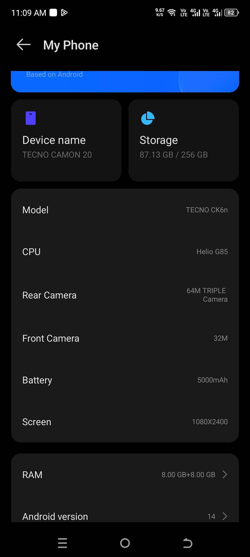 Tecno CAMON 20 11