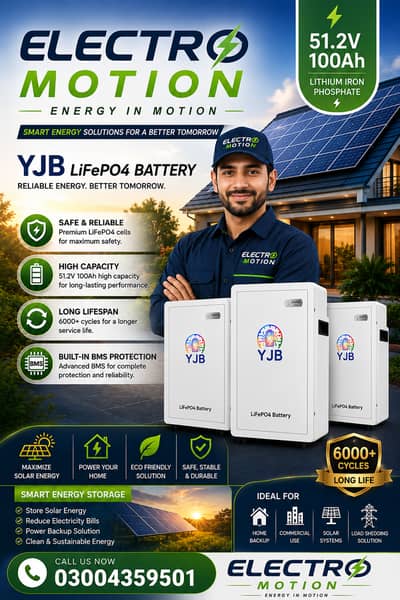 YJB Lithium Ion Battery 5kWh,10kWh,15kWh with 6000 Cycle Life>6000 C