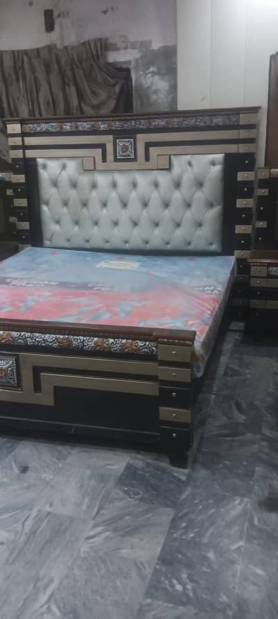 Bed set with mattress ,side tables and dressing