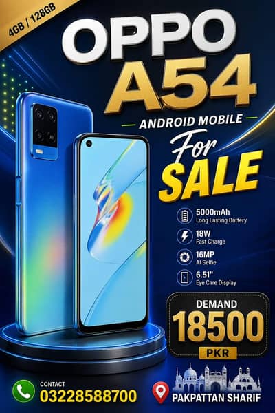 OPPO A54 4/128 with box charger