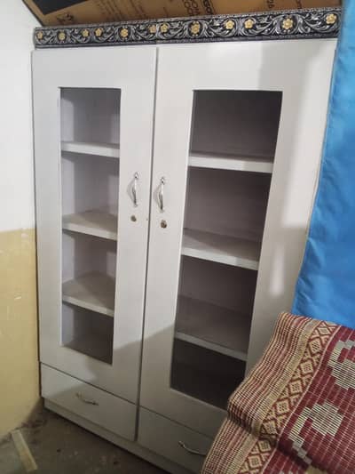 Bed and wardrobe