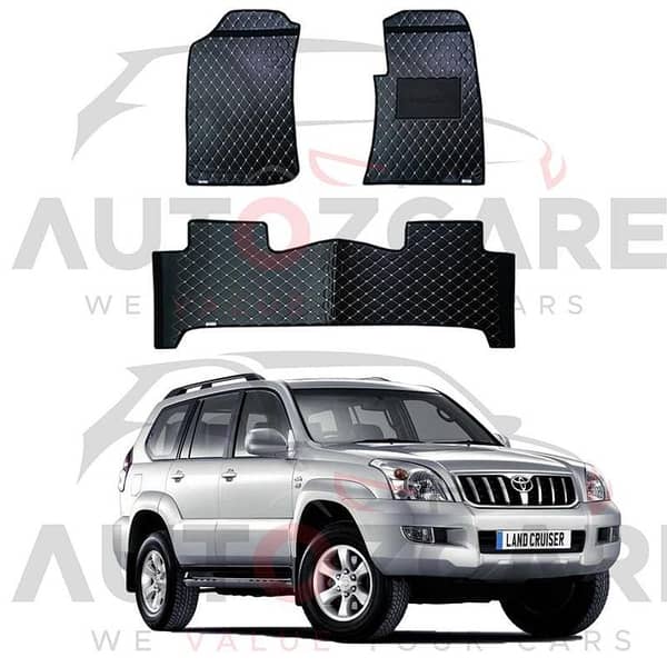 Toyota Prado FJ120 7D Floor Mat ( Flat Style ) 3PCS - Model 2003-2008