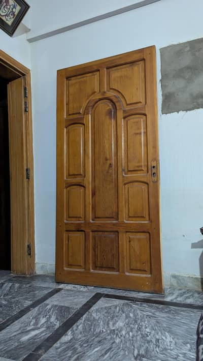 2 old solid dayar door, standard size polished and warnished