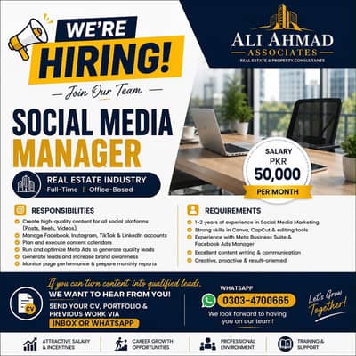 Social media Manager Required
