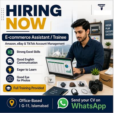 E-commerce Assistant / Trainee  Office Excel & English Skills Required
