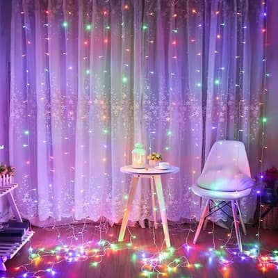 3D Waterfall LED Curtain Lights for Bedroom & Wedding