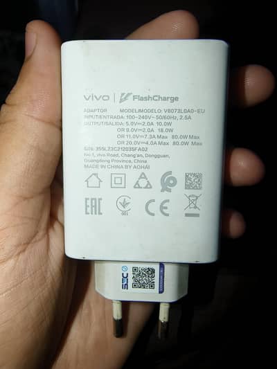 Vivo 80w Genuine Flash Charge Adapter