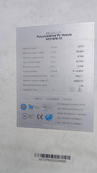 AE policrystalline 315w panel 5