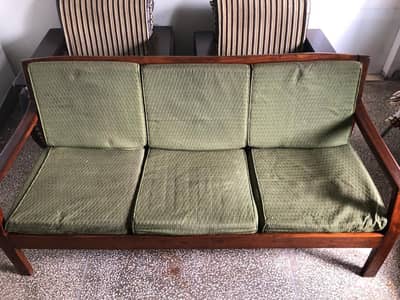 1x3 Seater wooden sofa set