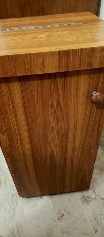 wooden iron stand