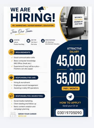 Staff required for office management