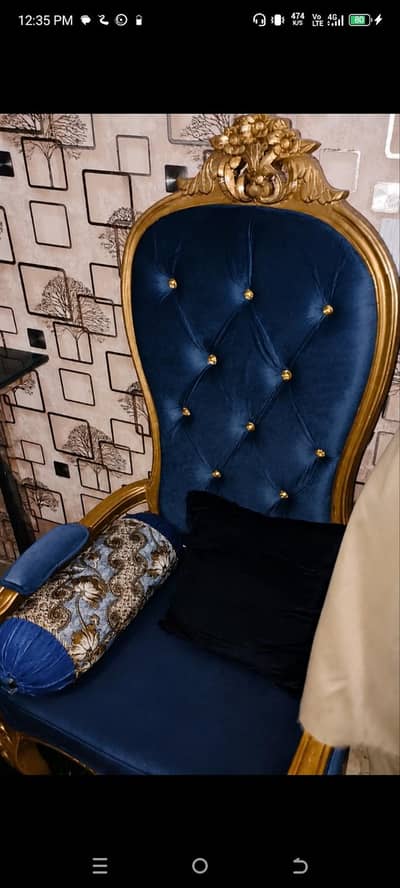 sofa, Bed dressing table and side tablesand 2 bedroom chairs