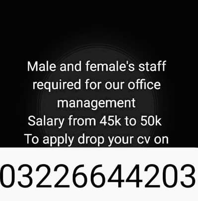 staff required for management