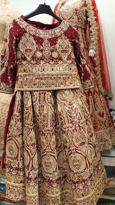 Premium Bridal Lehnga With Pouch | Ready To Wear | Latest Design