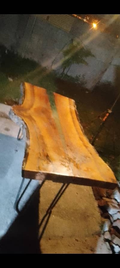 5ft x 3ft Handmade Live Edge Epoxy River Dining Table - BIRTHDAY SALE