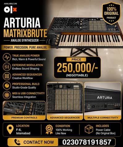 Arturia MatrixBrute Synthesizer|Electronic Music Keyboard|Synth Keyboa