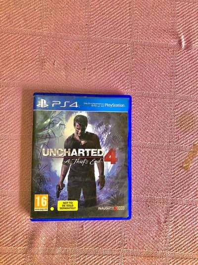 Uncharted 4 PS4 game DVD for m sale slightly used but 100% working.