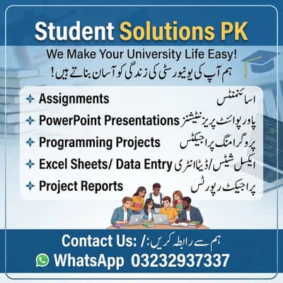 University Assignments Service| PPT | Excel | Programming Projects