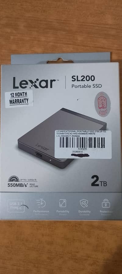 Lexar SL200 portable SSD 550 MB/s 2TB