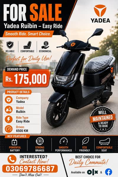 Yadea Ruibin Electric Scooty