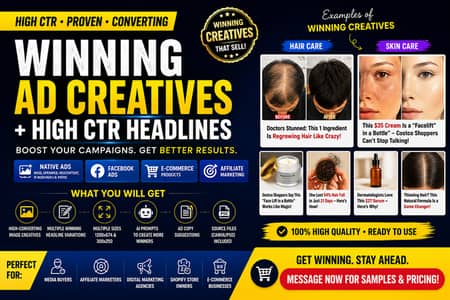 Winning Ad Creatives & Headlines for Sale