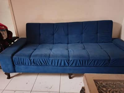 royal blue velvet sofa