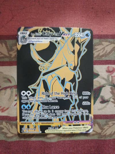 Ice rider calyrexVmeX pokemon card trading card