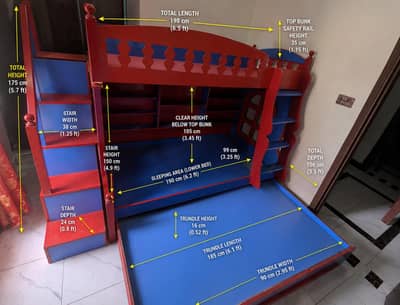 KIDS BED | BUNK BED | BUNKER BED | WOODEN BED