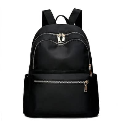 Women's Black Oxford Cloth Backpack 2025 School Casual Large Capacity