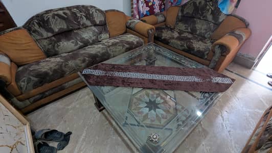 7 Seater Sofa Set 3+2+1+1 For Sale with table