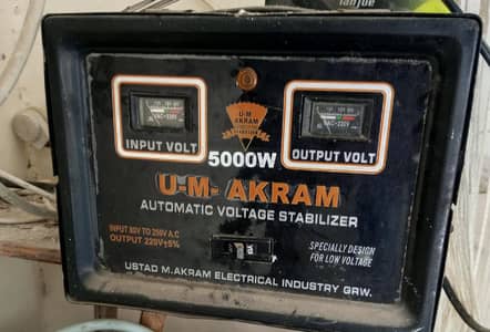 U. M Akram Auto Stabilizer 5000 Watts