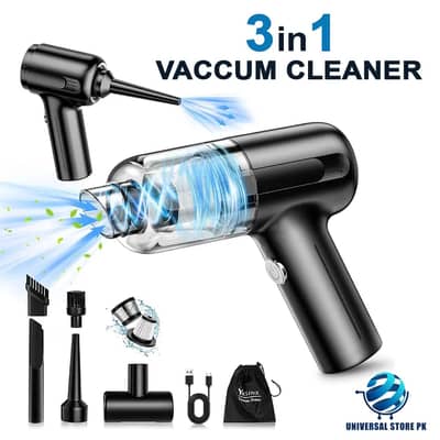 Vacuum Cleaner | 3-in-1 Portable Car Vacuum, Blower & Pump