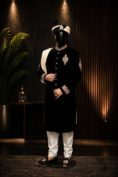Velvet Sherwani for sale