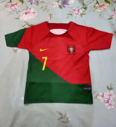 Portugal 2022/23 Home Jersey Ronaldo For Kid