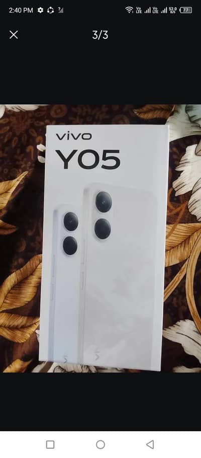 vivo y05 hai 4gb 64gb box charger Sath hai