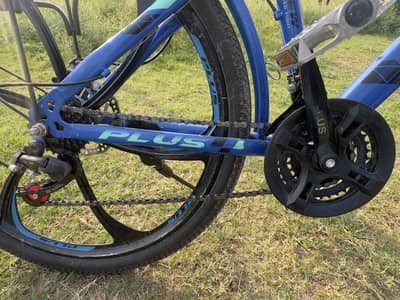 Blue colour gear bicycle