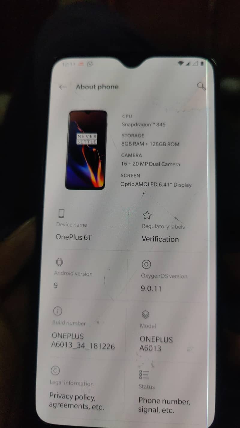 One Plus 6T 6