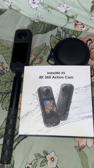 Selfie Stick   Insta360 X5 8K 360 Action Camera | Complete Box
