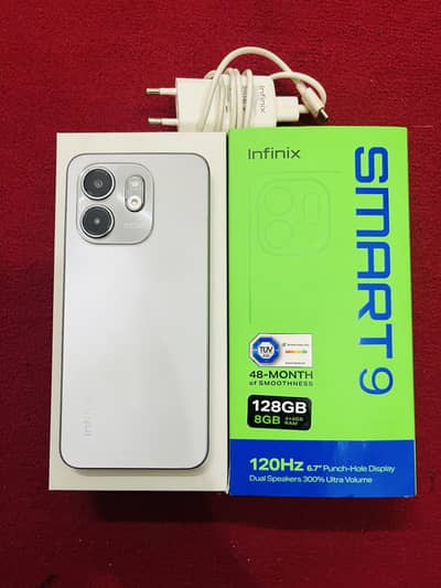 Infinix Smart 9 4/128 with box charger WhatsApp 03262535680