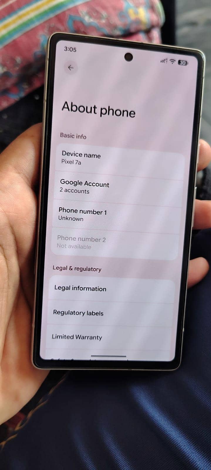 google pixel 7a 5