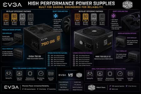 EVGA & COOLER MASTER POWER SUPPLIES