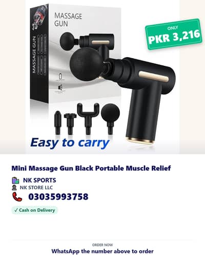 Mini Massage Gun Black Portable Muscle Relief