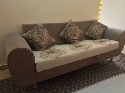 8 Seater sofa set with three large table Phone number 03337601318